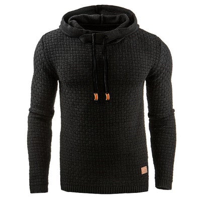 Gebreide herenhoodie – Comfortabele trui met modern wafelpatroon