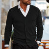 Heren Cardigan met V-Hals en Knopen - Stijlvol en Comfortabel