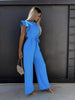 Jumpsuit met Speelse Ruches en Elegante Snit