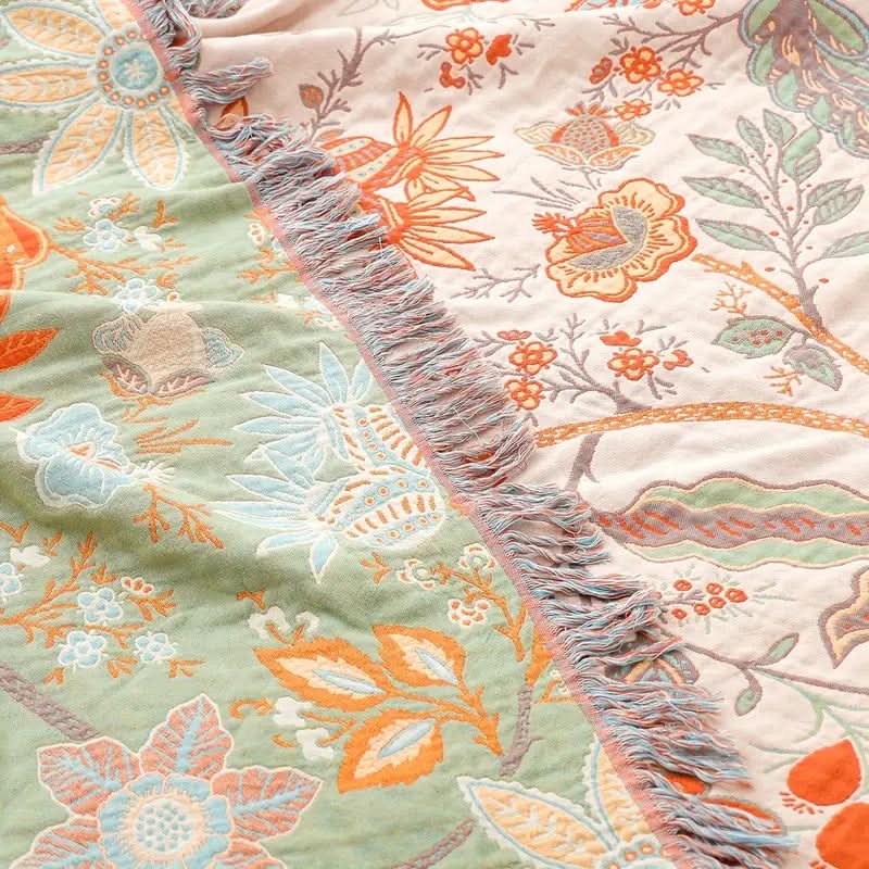Bohemian Woonsprei met Print – Lichtgewicht Dekensprei voor Bed & Bank
