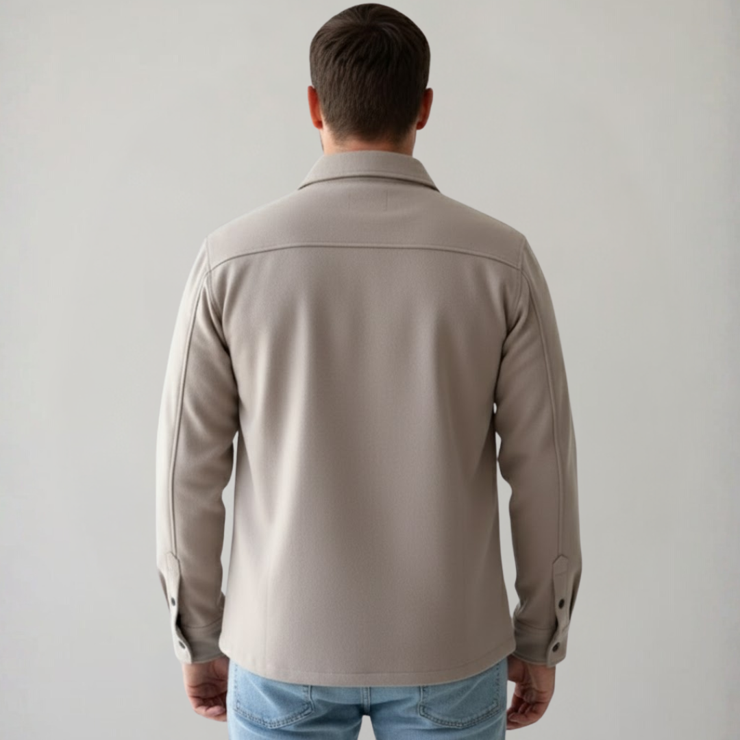 Heren Overshirt Casual met Borstzakken en Knoopsluiting