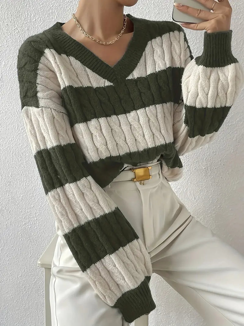 Dames Off-Shoulder Gebreide Trui - Zacht, Elegant, Meerdere Kleuren