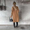 Elegante dames herfstjas met dubbele knoopsluiting en wollenmix