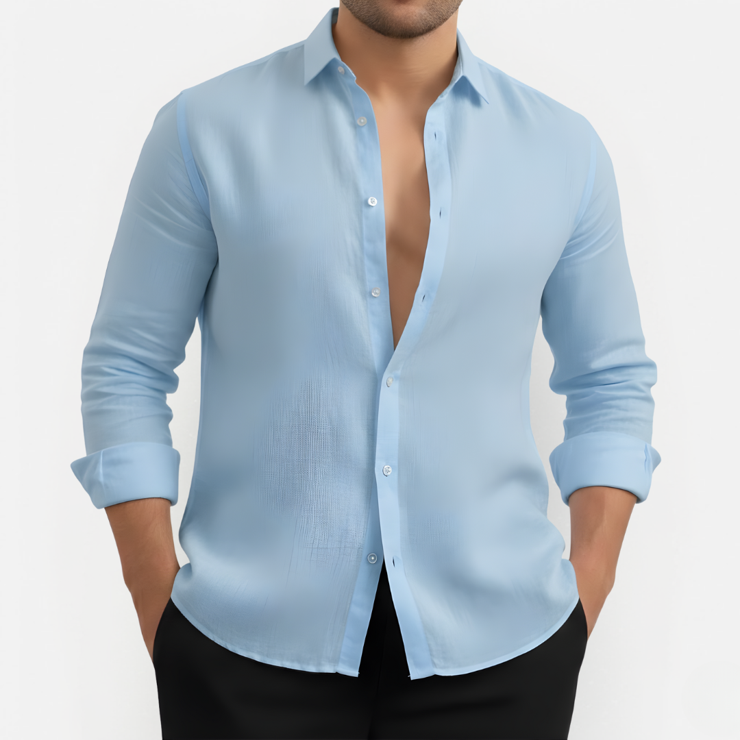 Luxe Heren Overhemd met Knoopsluiting – Elegant Design