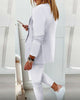 Tweedelig Damespak – Blazer en Broek met Elastische Taille