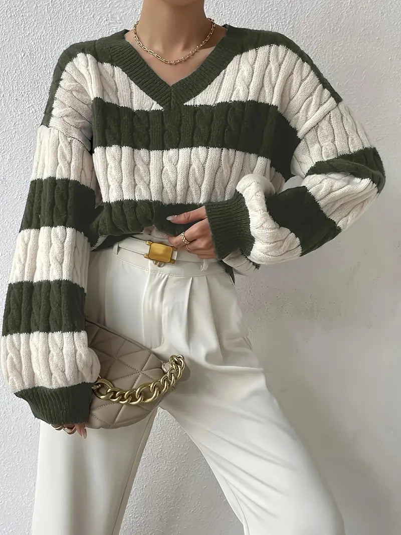 Dames Off-Shoulder Gebreide Trui - Zacht, Elegant, Meerdere Kleuren