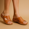 Leren Dames Sandalen met Verstevigde Zool en Ademend Leer