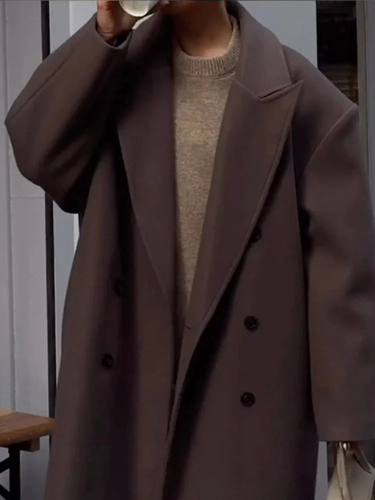 Oversized Dames Jas – Lichtgewicht Dubbelrijig Voorjaar & Herfst