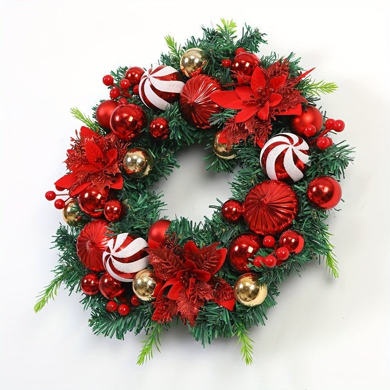 FestiveGreet Kerstkrans – Feestelijke Kerstdecoratie voor Je Voordeur-mezamstore.nl