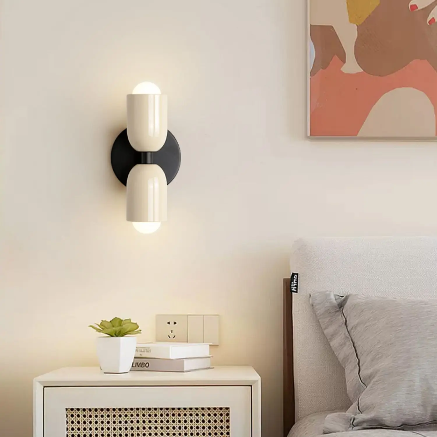 Nordic Energiezuinige LED Wandlamp met Twee Koppen van Roestvrij Staal