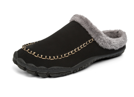 Warme heren pantoffels met pluche voering en antislip zool