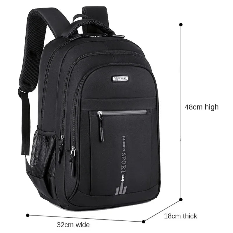 Oxford Laptop Rugzak - Waterbestendig - 15.6 Inch - Voor School en Reizen - Zwart