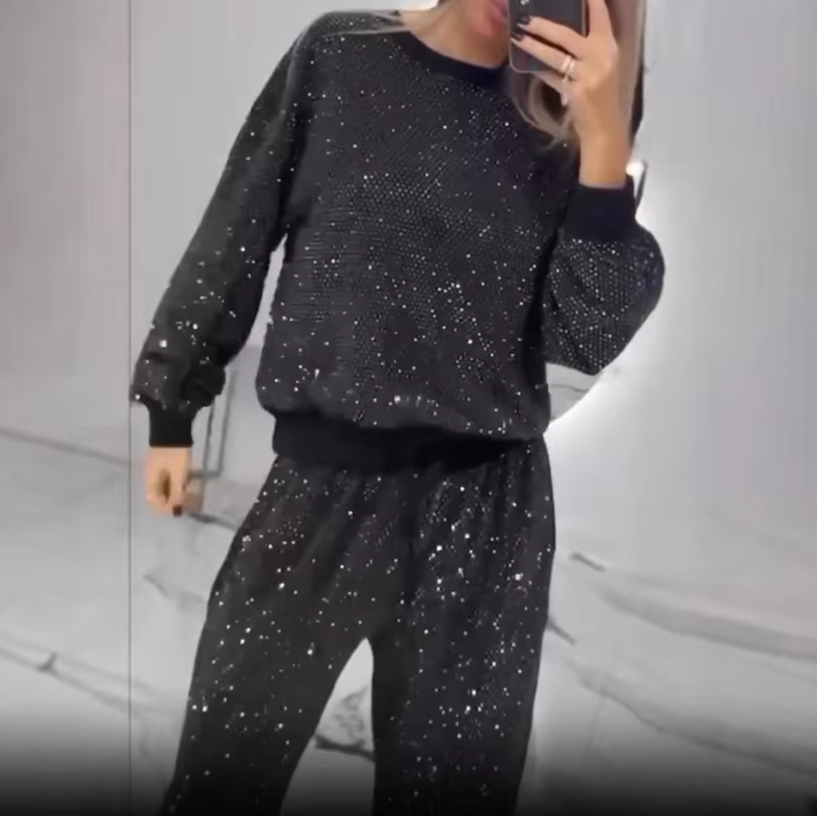 Glanzend Twee-delig Set met Pullover en Broek-mezamstore.nl