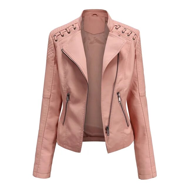 Dames jas in leerlook – stijlvol en tijdloos design