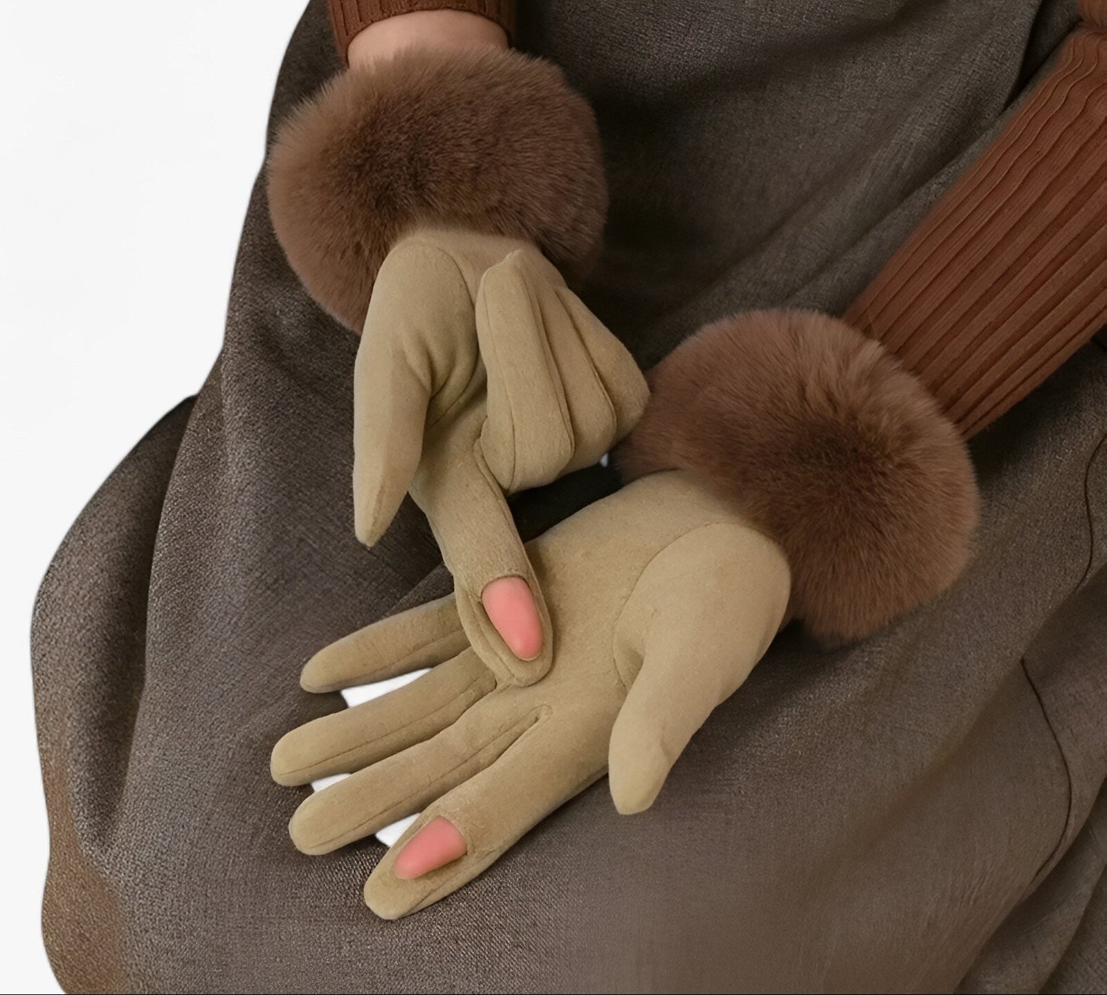 Elegante Dameshandschoenen – Winterdesign met Luxe Manchetten