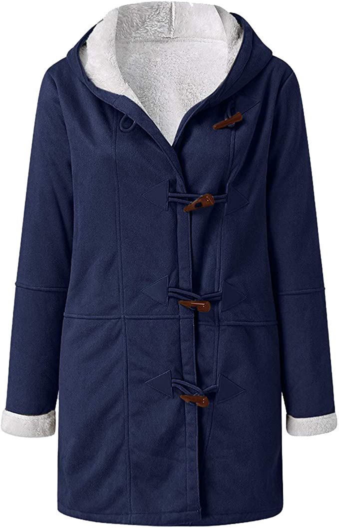 Dames winterjas – Warme sherpa jas met capuchon en toggle-sluiting