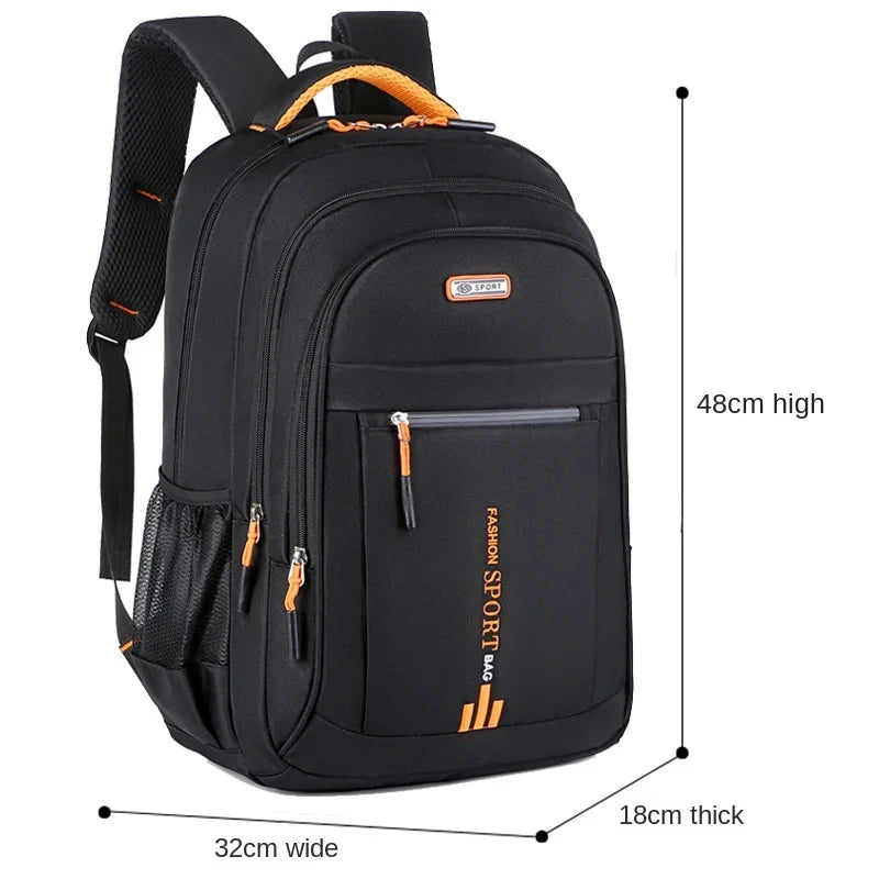 Oxford Laptop Rugzak - Waterbestendig - 15.6 Inch - Voor School en Reizen - Zwart