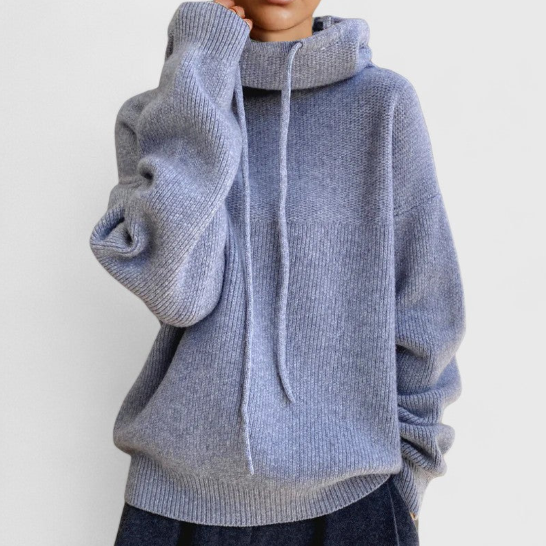 Dames Gebreide Hoodie Sweater met Capuchon Casual
