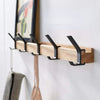Wandkapstok Zwart – Verstelbare Haken – 40 cm – Scandinavisch Design