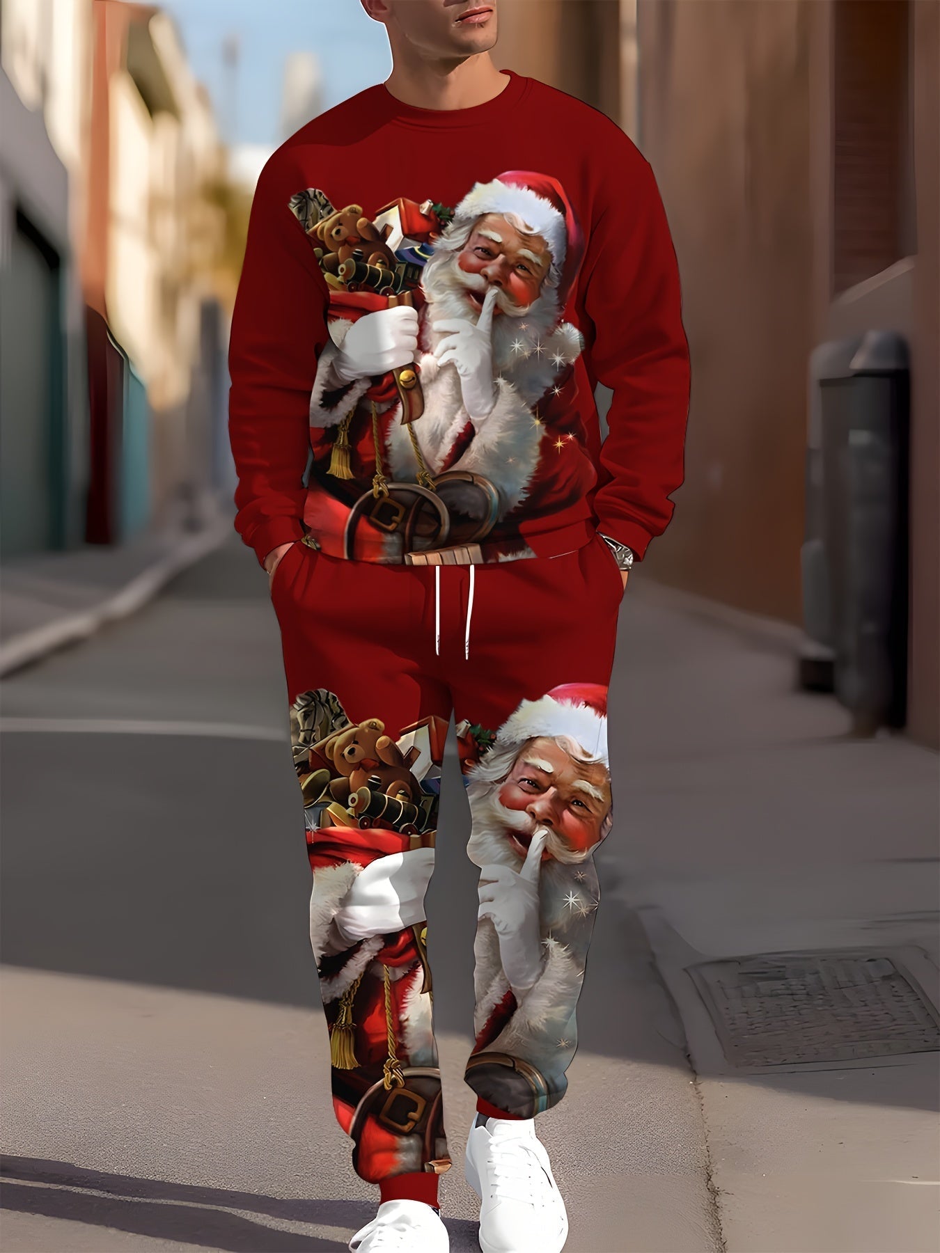 Unisex Kerst Joggingpak – Comfortabele Hoodie & Broek Set