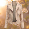Dames jas in leerlook – stijlvol en tijdloos design