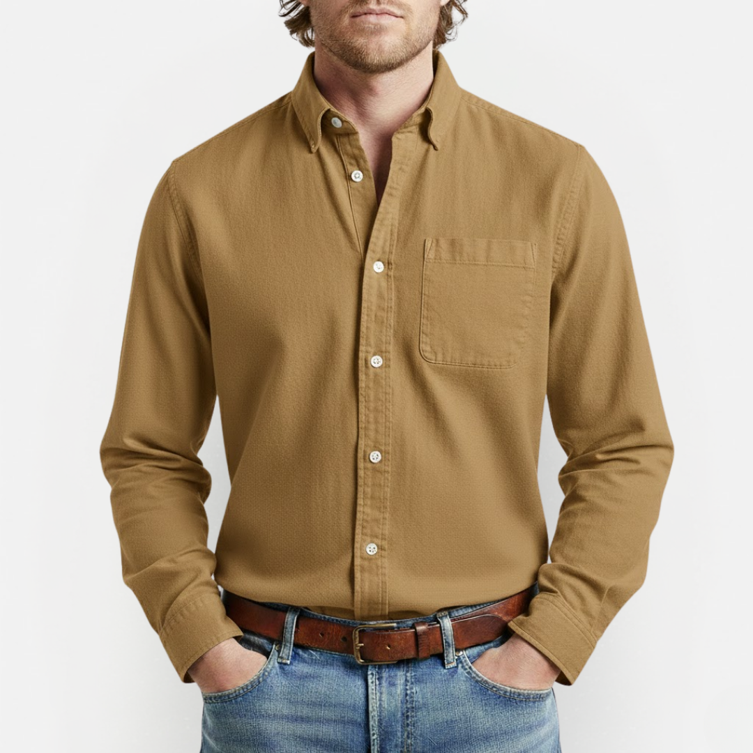 Heren Overhemd met Borstzak – Klassiek & Comfort Fit