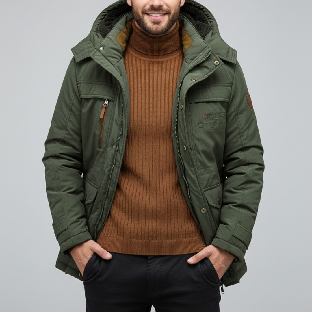 Heren Parka Winterjas met Capuchon en Zakken