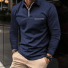 Poloshirt Heren Lange Mouwen met Rits - Stijlvol en Comfortabel