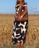 Elegante katoenen zomerjurk met patroon
