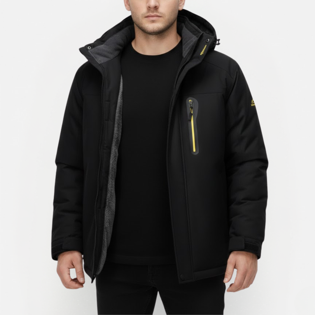 Gevoerde Heren Winterjas met Capuchon – Warm & Comfortabel
