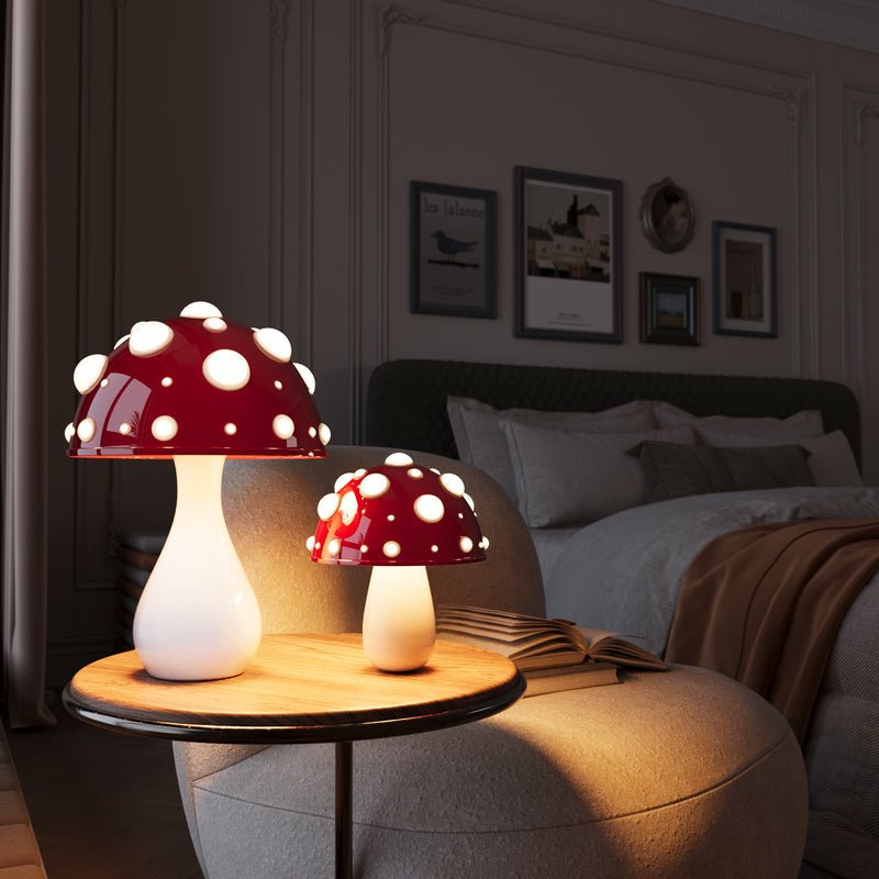 Paddenstoel Tafellamp met Warm LED Licht