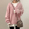 Oversized Gebreide Trui met Ronde Hals
