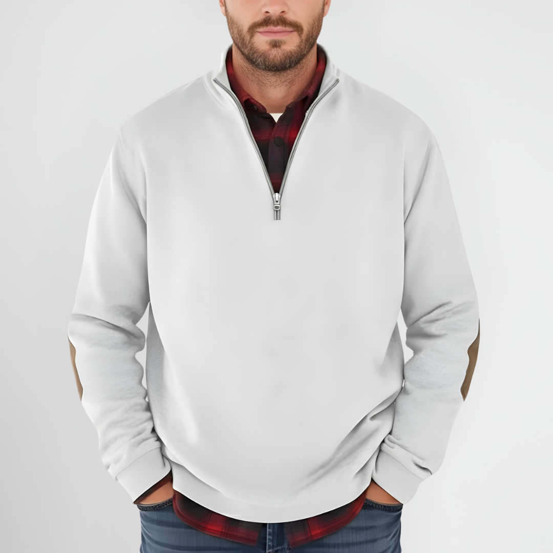 Heren Trui met Halve Rits Casual en Comfortabel