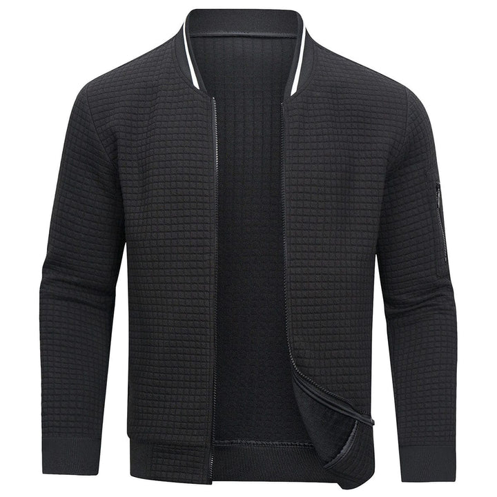 Minimalistische herenjas met rasterpatroon – warm, stijlvol en comfortabel