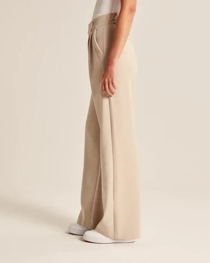 Icy Tailored Lichtgewicht Broek met Wijde Pijpen