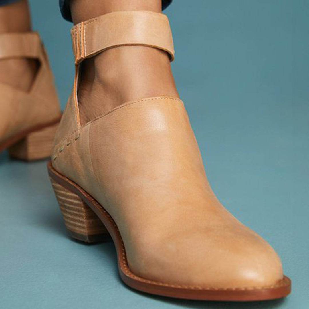 Dames Enkellaarsjes met Hak – Comfortabele Enkelsluiting & Modern Design