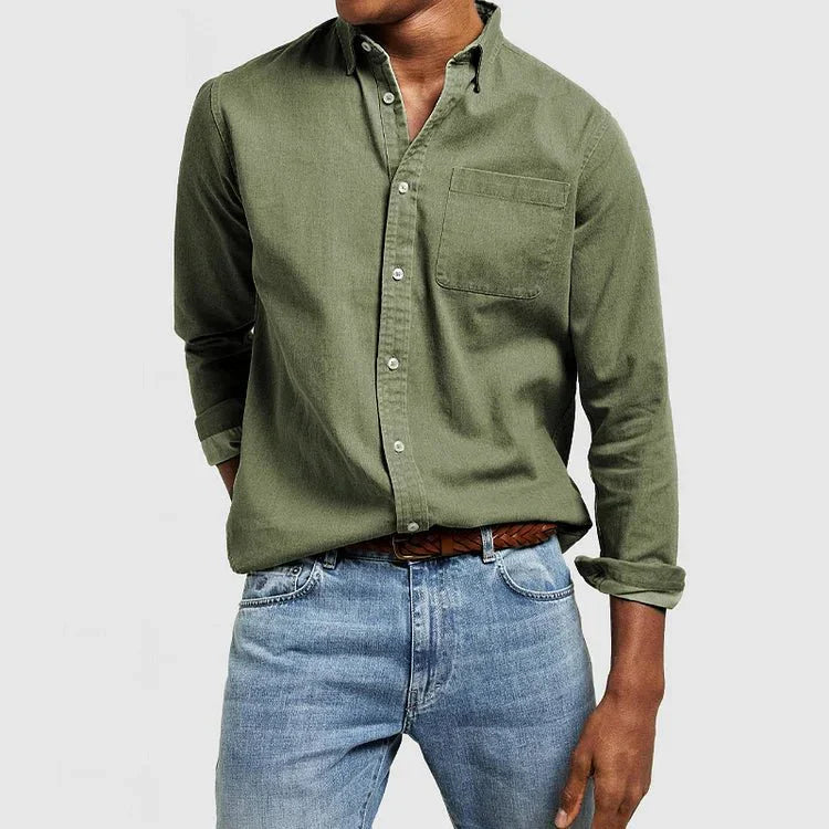 Klassiek Herenoverhemd met Lange Mouwen Regular Fit