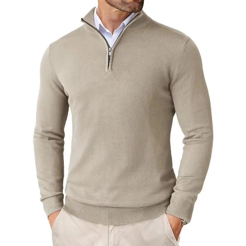Herentrui met halve rits – Klassieke pullover met moderne pasvorm