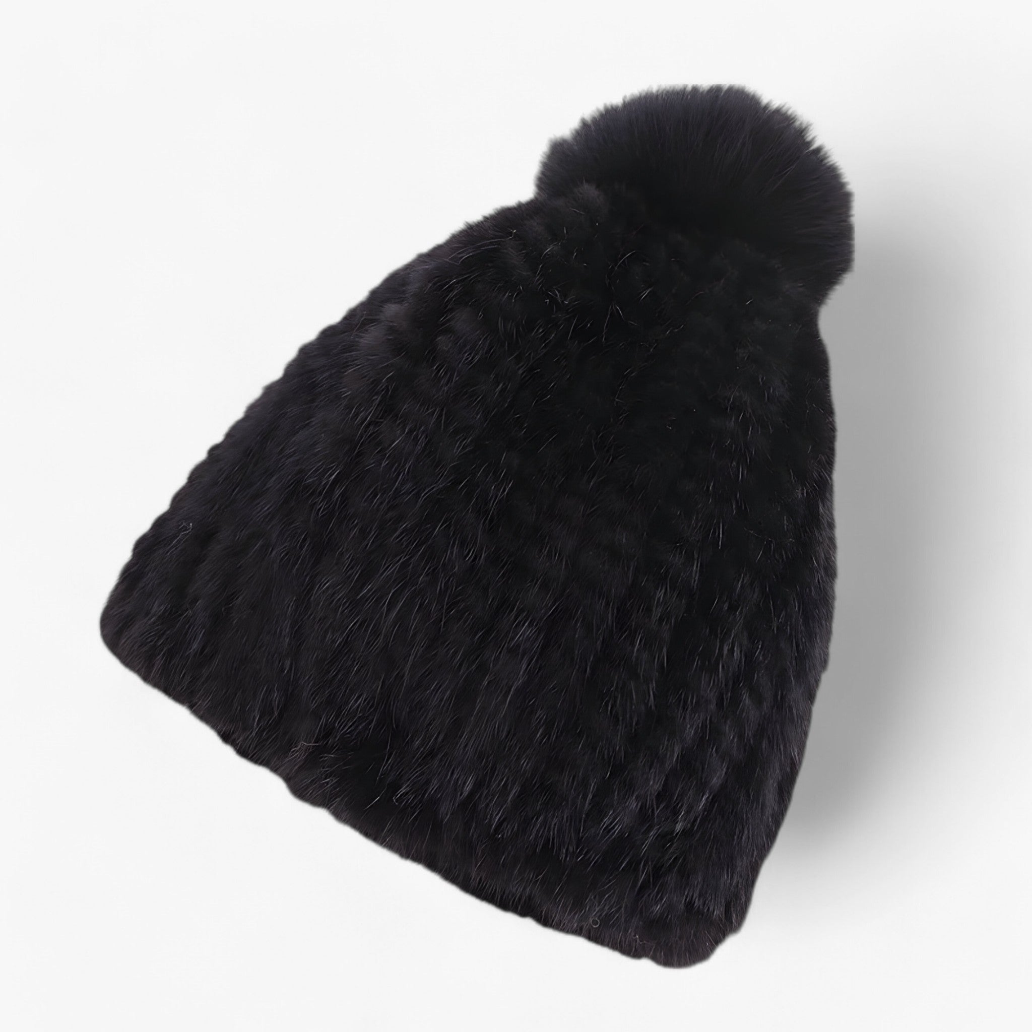 Luxe Pom Beanie – Elegante Wintermuts met Zachte Textuur