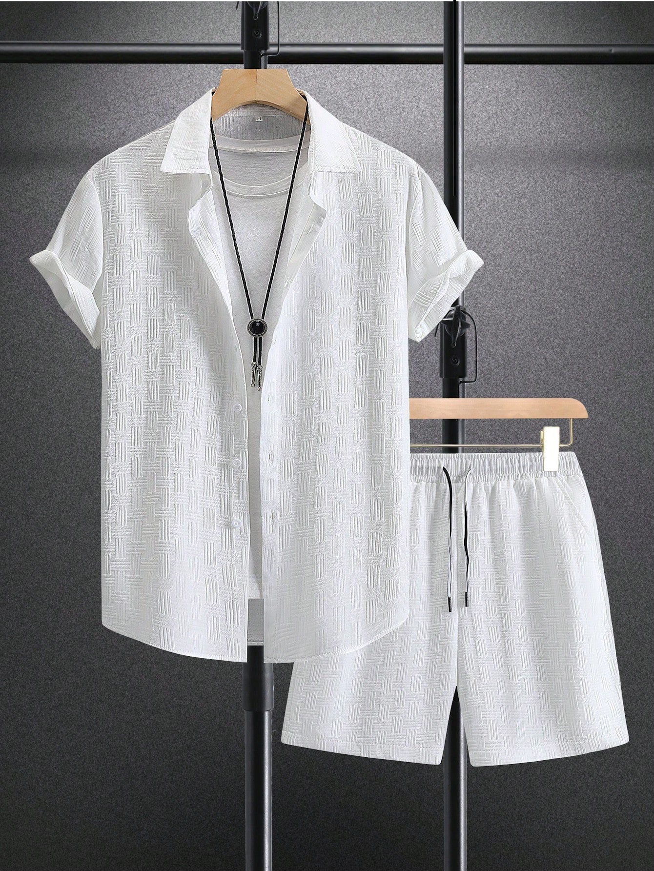 Herenset Zomer Overhemd en Shorts Casual Look