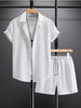 Herenset Zomer Overhemd en Shorts Casual Look