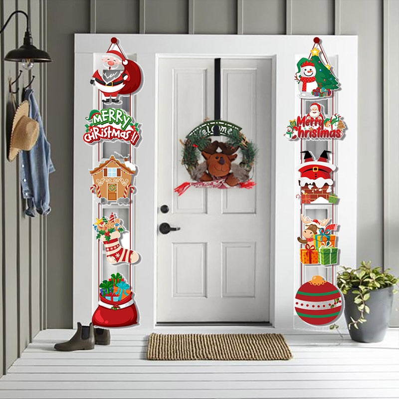 Kerst Deurstickers Set – Grote Christmas Raamstickers Decoratie