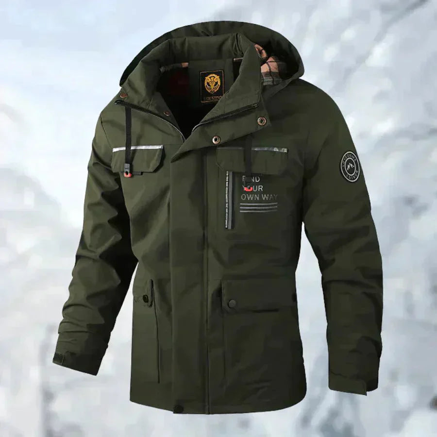 Heren Winter Parka – Warme Jas met Capuchon en Meerdere Zakken