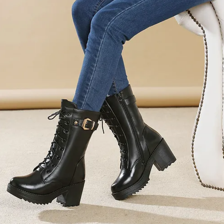 Dames Winterstiefels met Pluche Binnenvoering en Stijl-mezamstore.nl