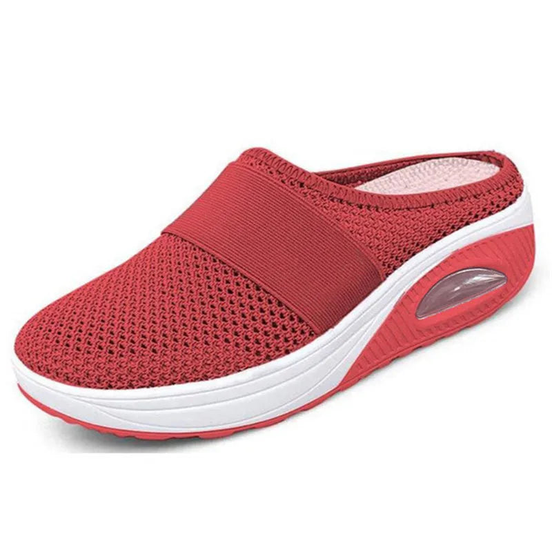 Comfortabele Dames Sneakers met Mesh Bovenwerk en Instapmodel