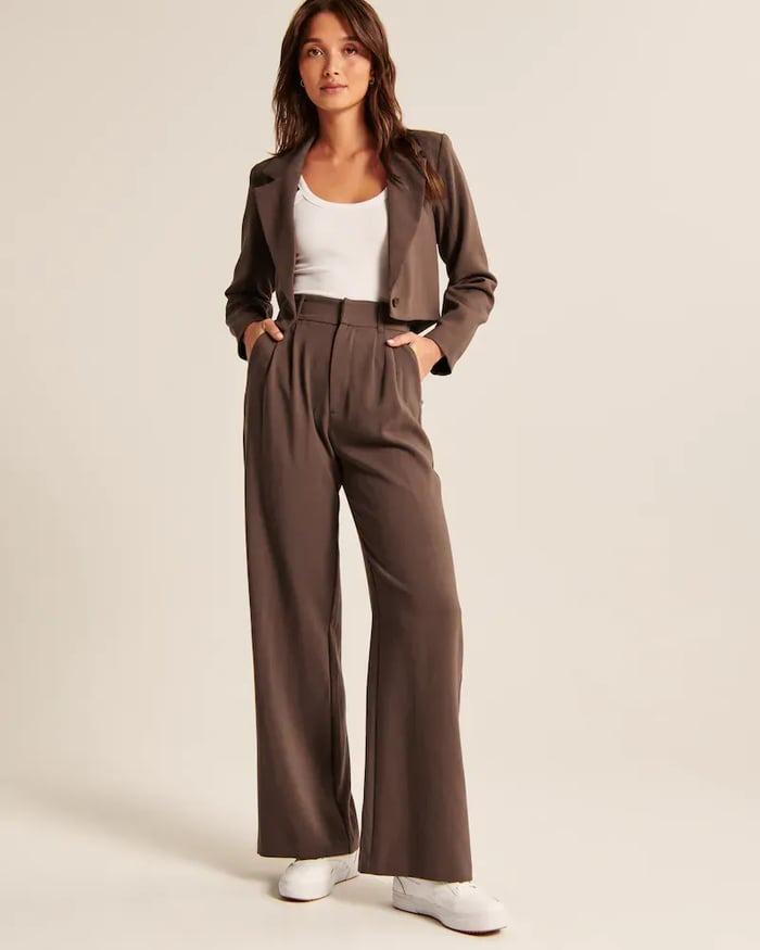 Icy Tailored Lichtgewicht Broek met Wijde Pijpen