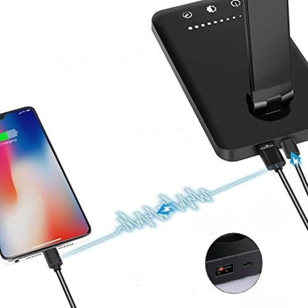 LED Bureaulamp met Draadloze Oplader & Verstelbare Helderheid