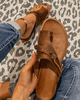 Orthopedische Leren Dames Slippers met Verstelbare Bandjes
