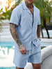Herenset Zomer Overhemd en Short Ademend Comfortabel