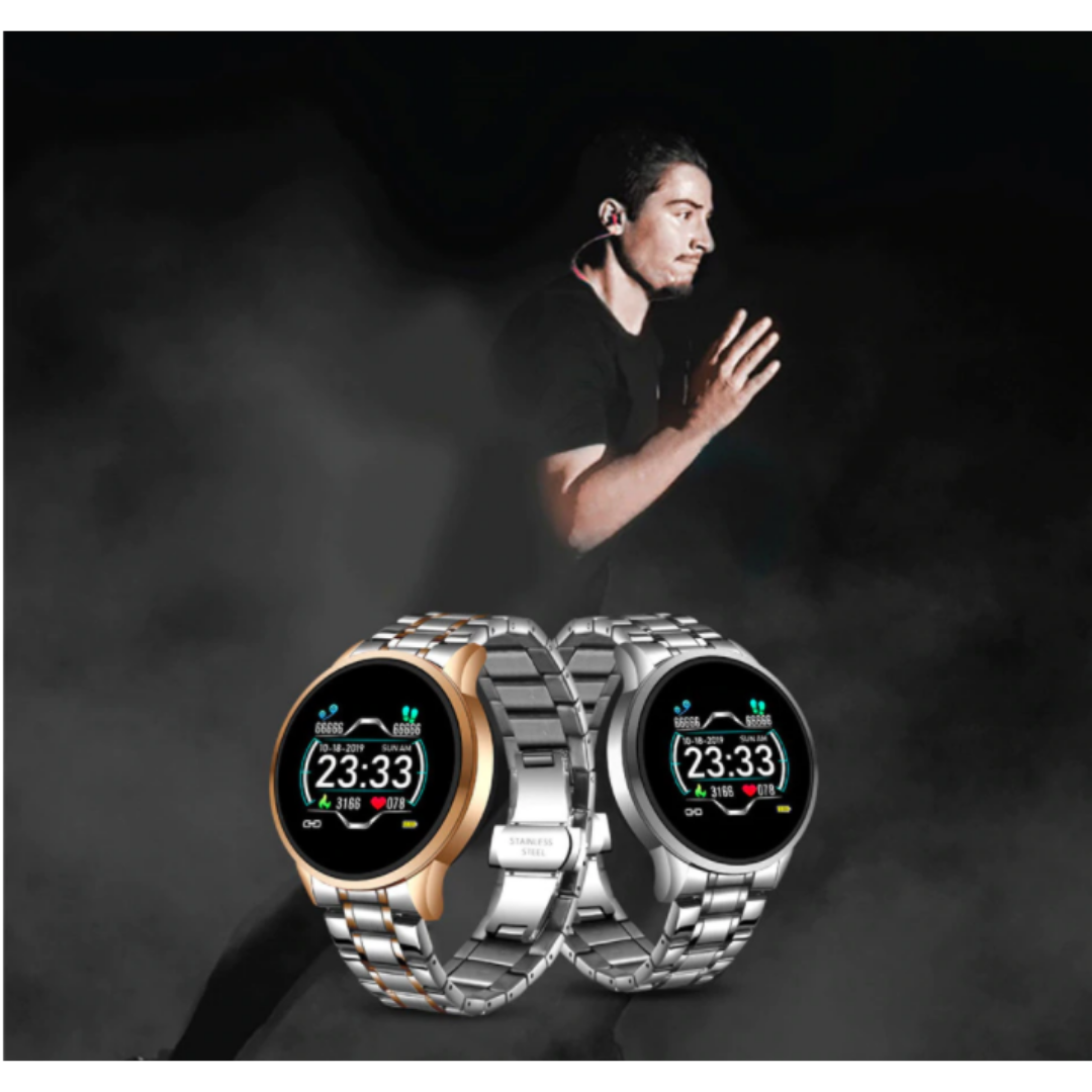 Klassieke Smartwatch met Hartslagmeter, Stappenteller, IP67, iOS/Android, Bluetooth
